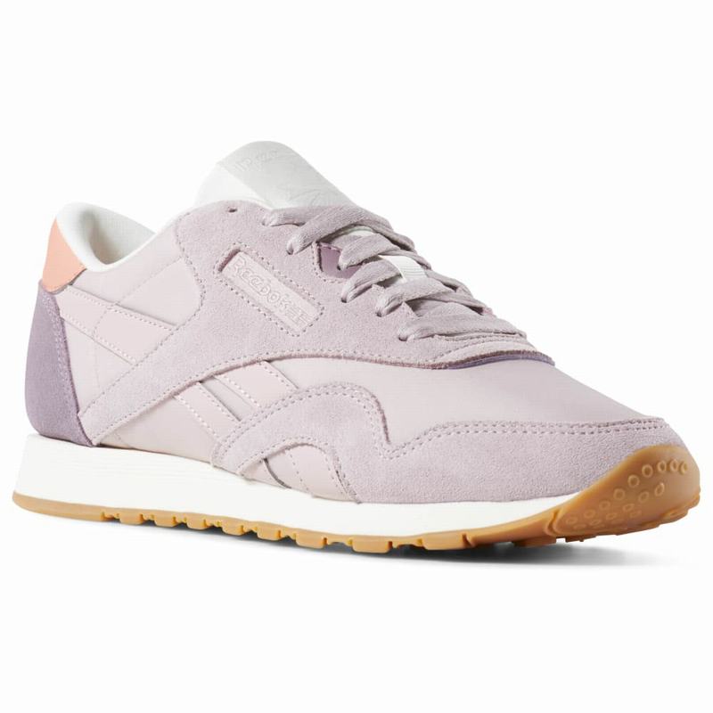 Reebok Classic Nylon Tenisky Damske - Siva/Nachový/Ruzove RE4981ZK